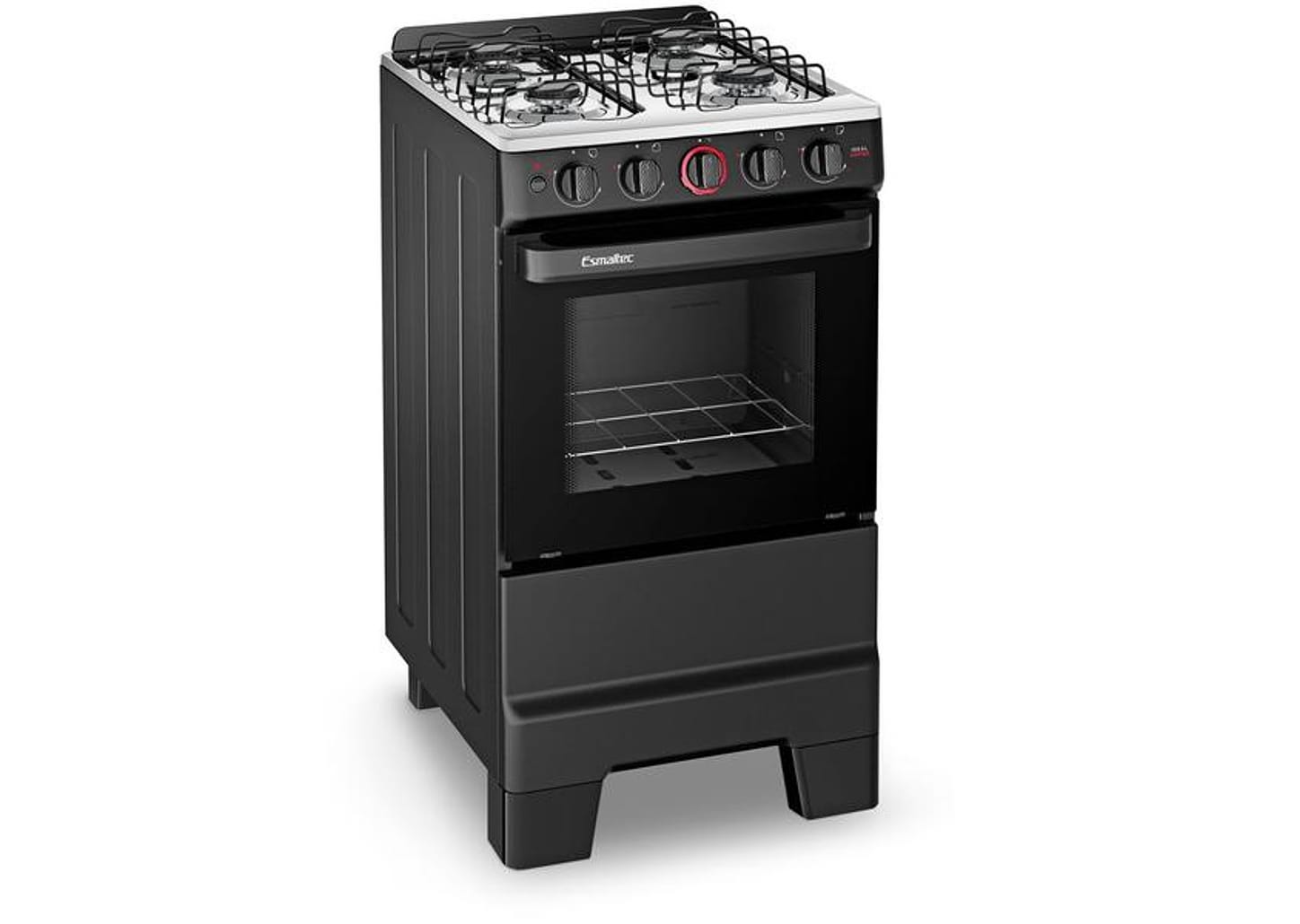 Fogão 4 Bocas Esmaltec Preto Acendimento - Automático Ideal Super 4121