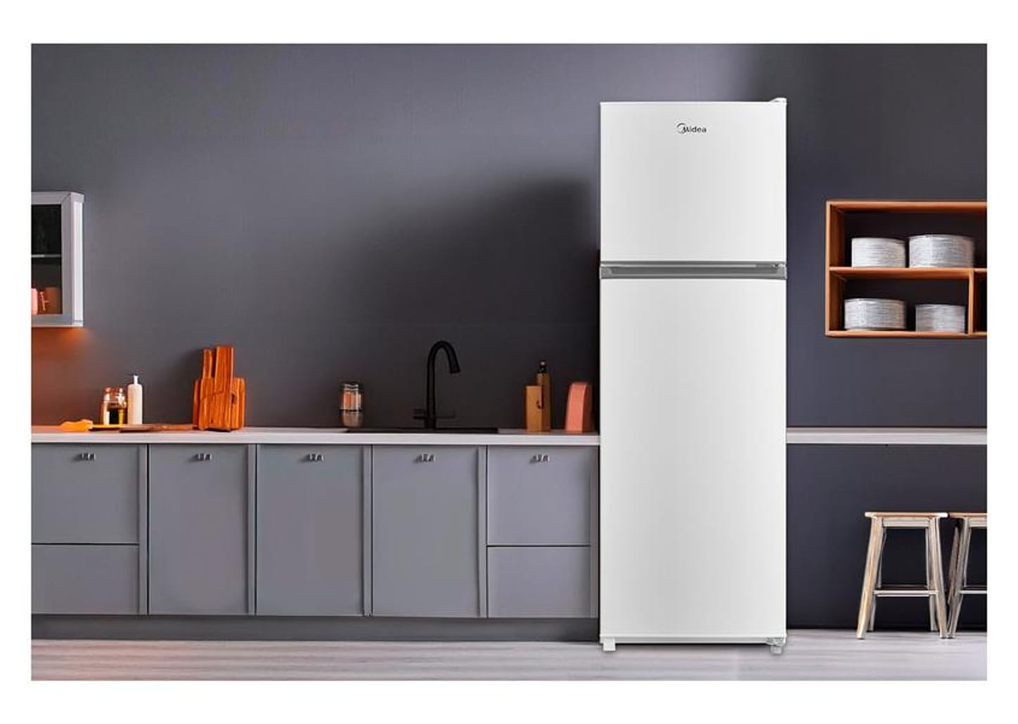 Geladeira/Refrigerador Midea Degelo Manual Duplex Branco 294L MD-RT411