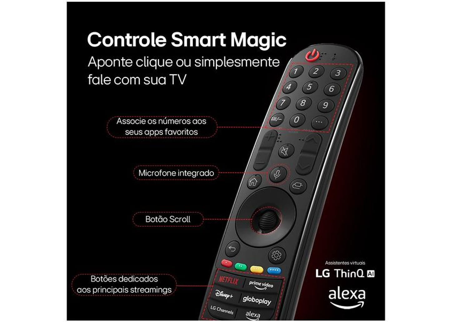 Smart TV 50" 4K UHD LCD LED NanoCell LG NANO80 50NANO80TSA AI Processor Wi-Fi e Bluetooth 3 HDMI 2 USB
