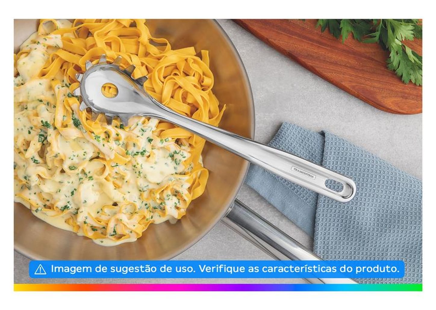 Pegador de Massa Inox Tramontina Extrata 63815501 Prata