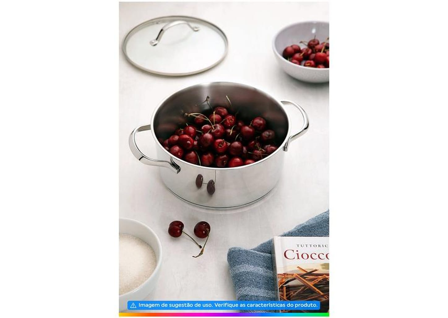 Caçarola Tramontina Inox Fundo Triplo 24cm 6,1L Una