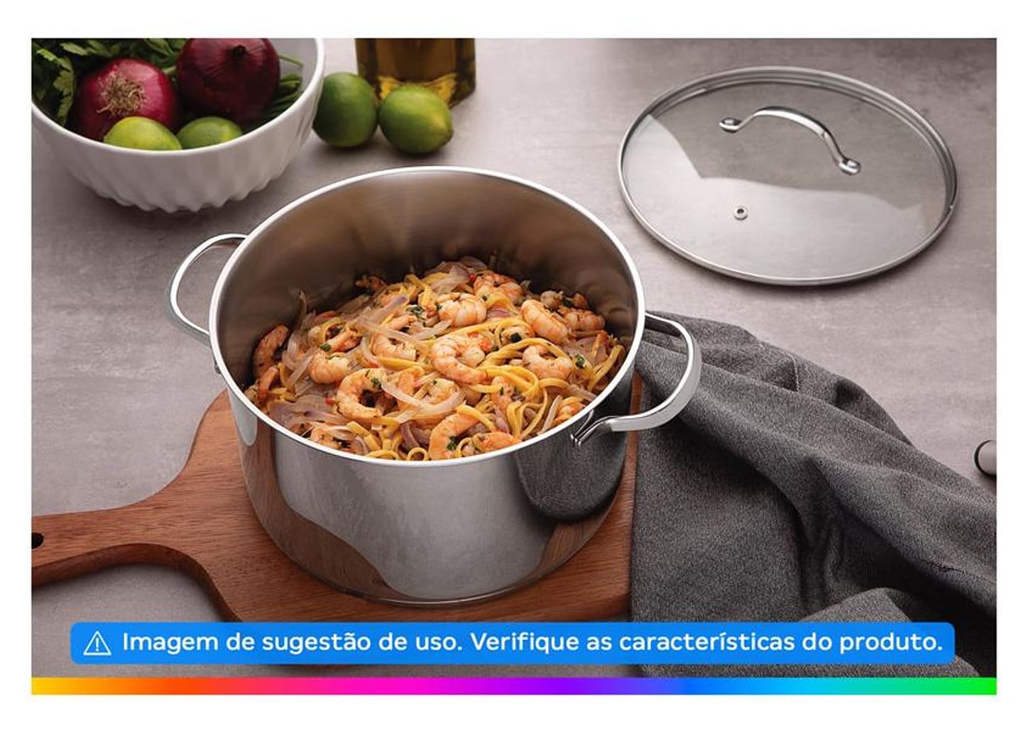 Caçarola Tramontina Inox 16cm 1,8L Una