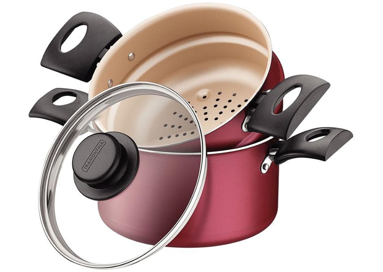 Cuscuzeira Tramontina Alumínio Antiaderente Turim 20266716 1,8L 16cm