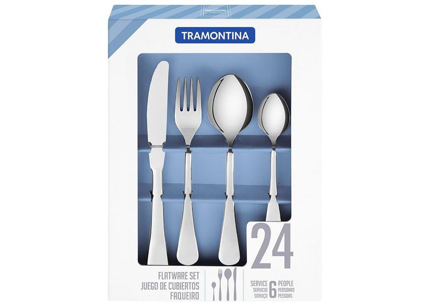 Faqueiro Tramontina Zurique 66986/005 Inox 24 Peças