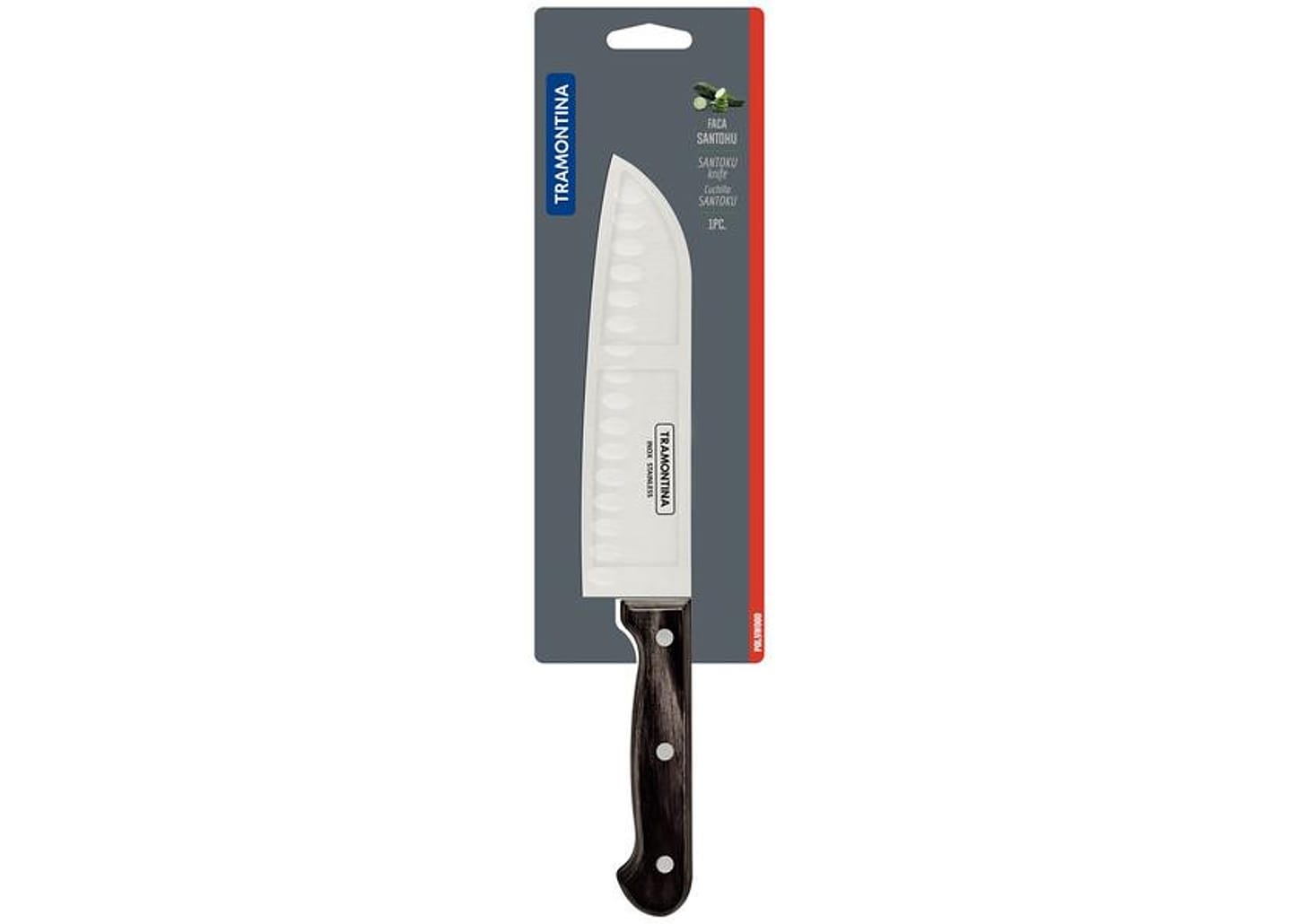 Faca Multiuso Tramontina Inox 7" Polywood Santoku