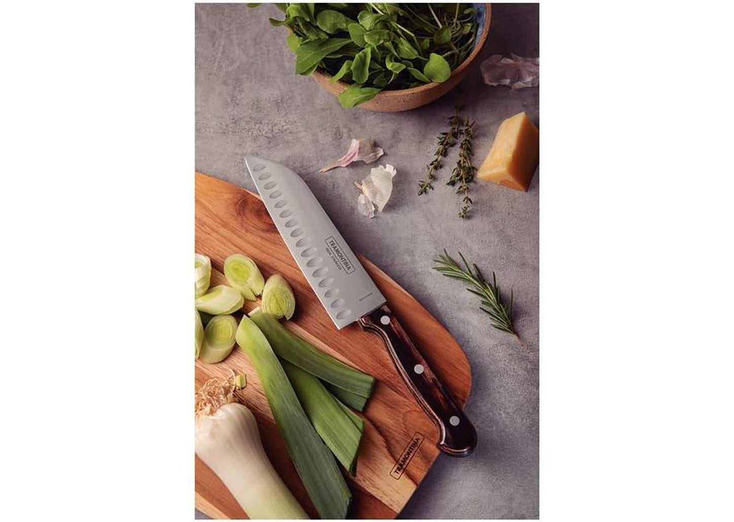 Faca Multiuso Tramontina Inox 7" Polywood Santoku