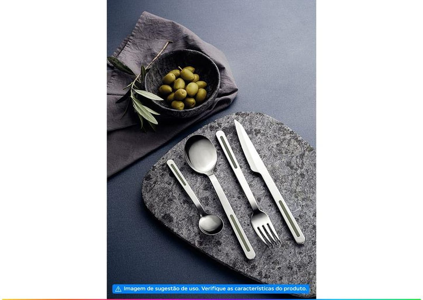 Faqueiro Tramontina Inox 24 Peças Vik Oliva