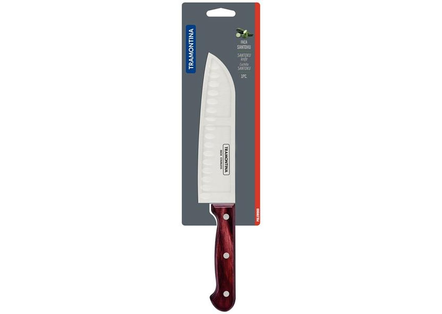 Faca Multiuso Tramontina Inox 7" Polywood Santoku