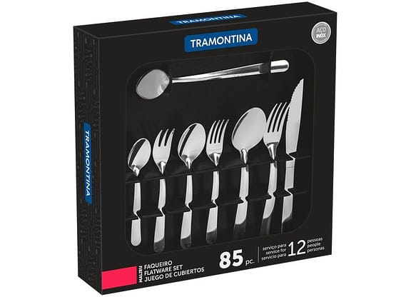 Faqueiro Tramontina Inox 85 Peças Malibu