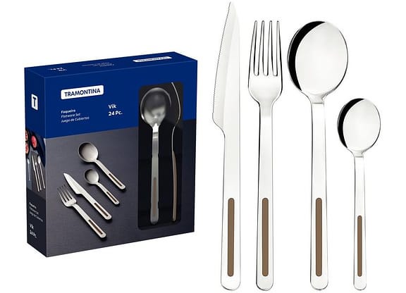 Faqueiro Tramontina Inox 24 Peças Vik Ágata