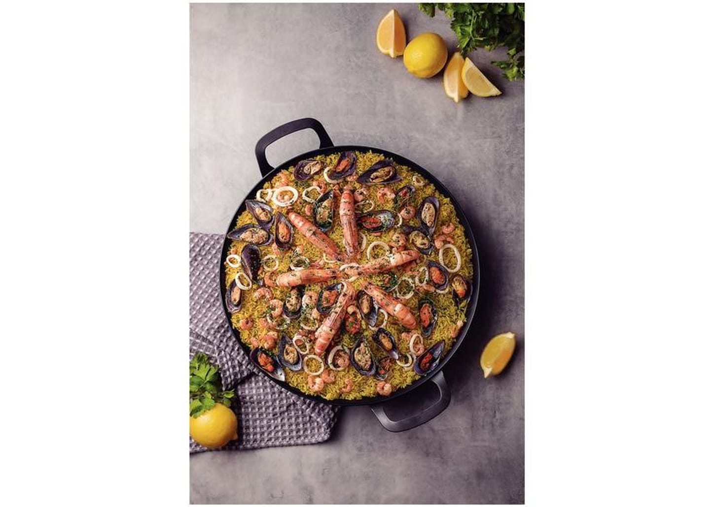 Paellera Tramontina de Ferro 38cm 5,1L Professional Preta