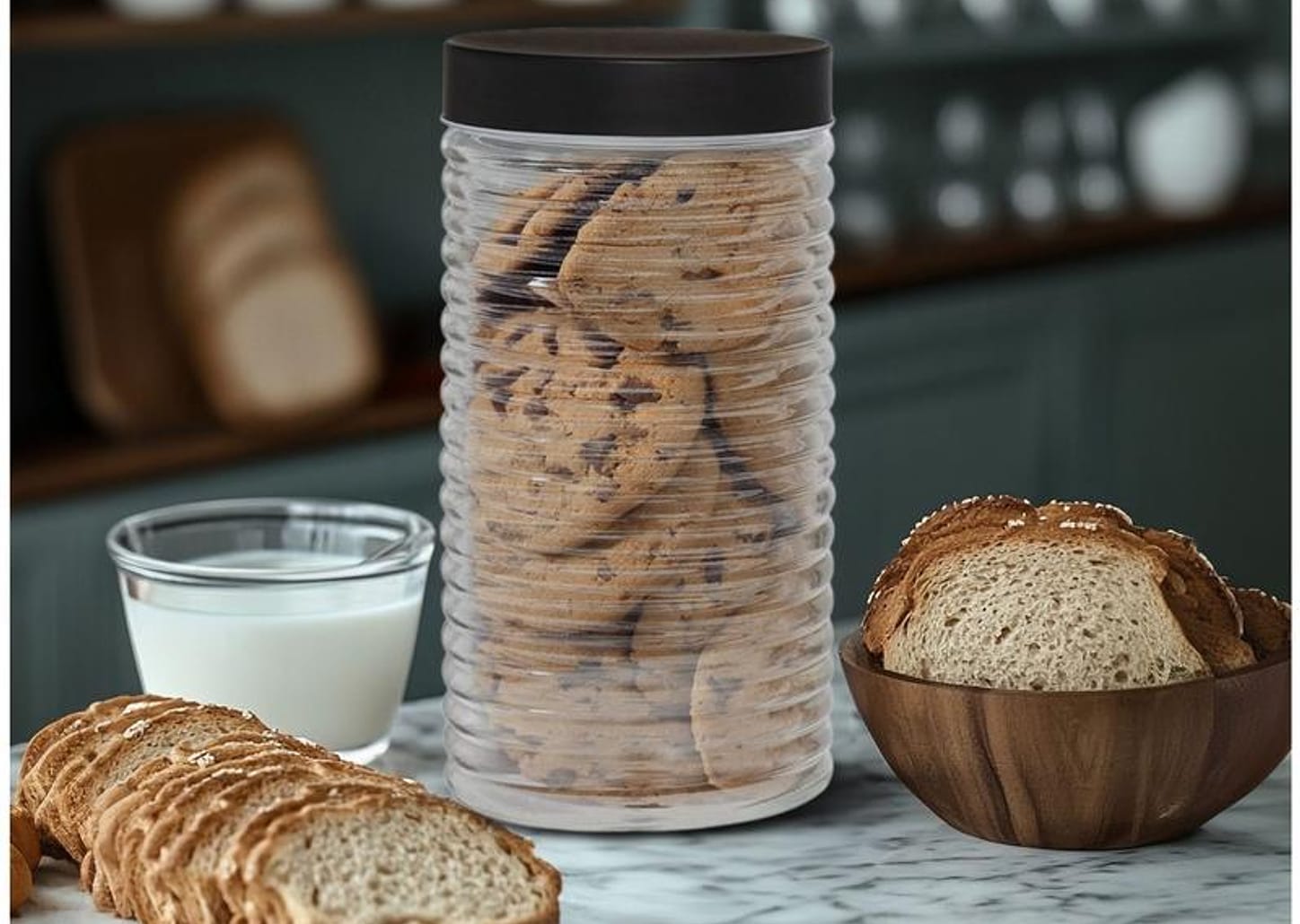 Pote de Vidro Hauskraft Características com Tampa Redondo 1,7L Fontana