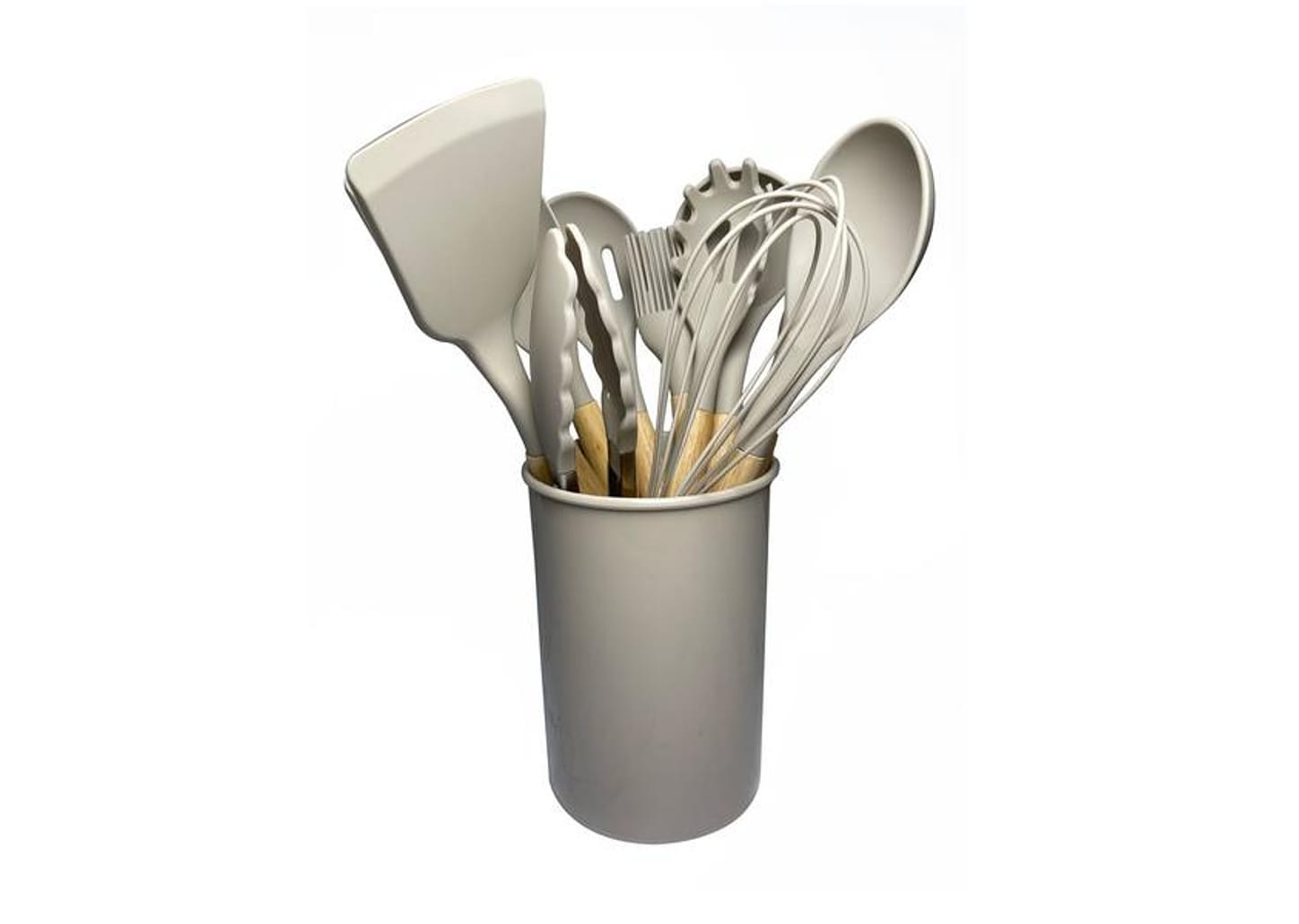 Conjunto de Utensílios de Silicone e Madeira Brinox Top Pratic Cousine 12 Peças