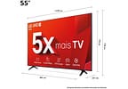 Smart TV 55" 4K UHD LCD LG 55UT8050PSA AI Processor Wi-Fi e Bluetooth 3 HDMI 2 USB
