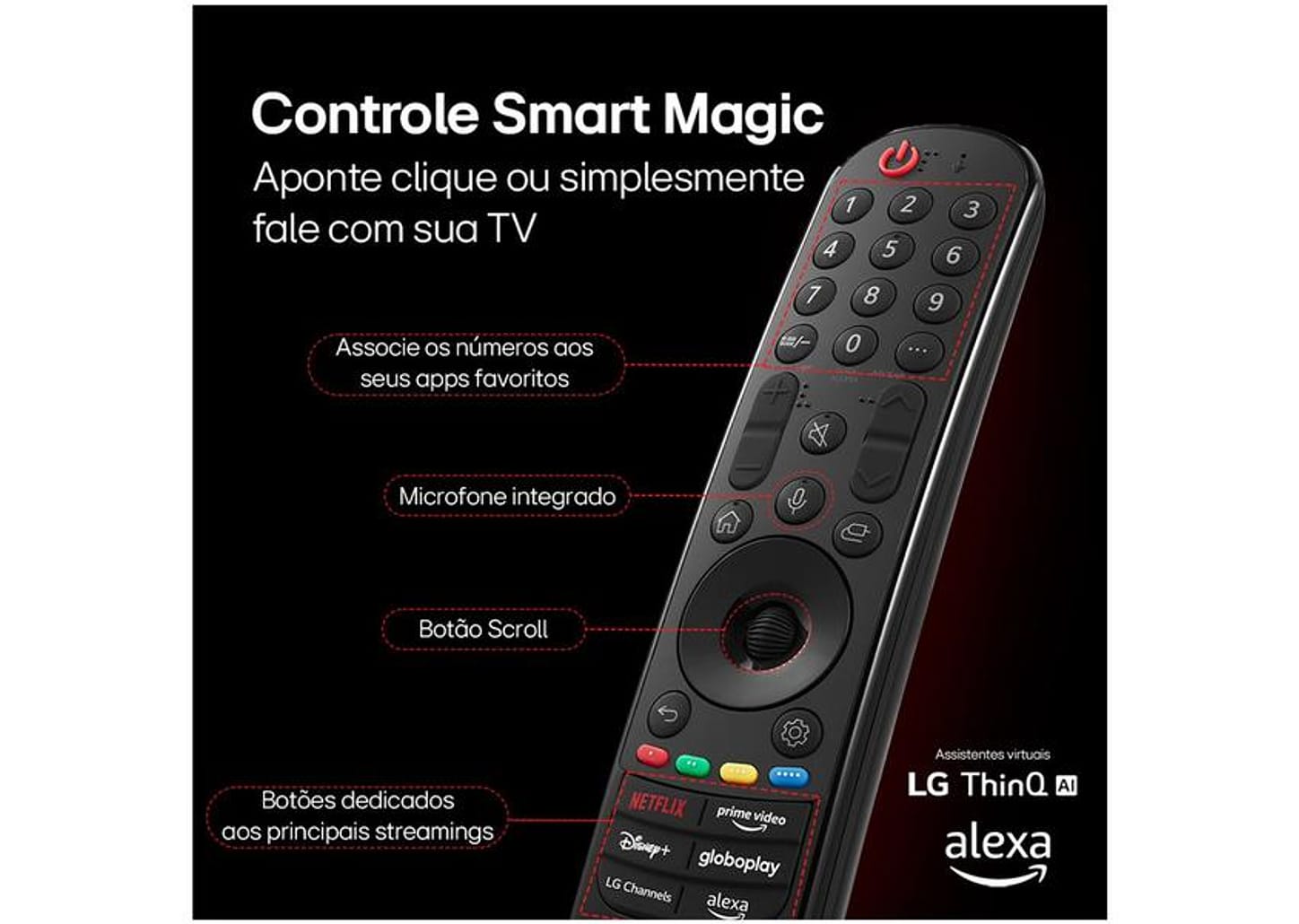 Smart TV 65" 4K UHD LCD LG 65UT8050PSA AI Processor Wi-Fi e Bluetooth 3 HDMI 2 USB