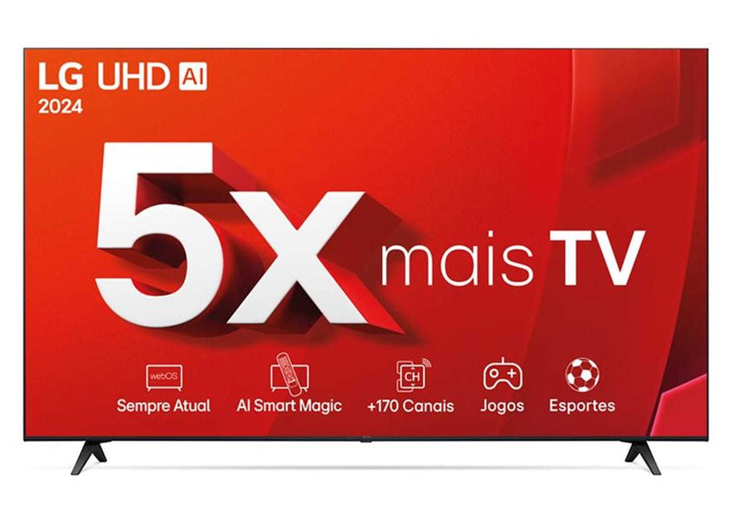 Smart TV 65" 4K UHD LCD LG 65UT8050PSA AI Processor Wi-Fi e Bluetooth 3 HDMI 2 USB