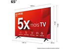 Smart TV 65" 4K UHD LCD LG 65UT8050PSA AI Processor Wi-Fi e Bluetooth 3 HDMI 2 USB
