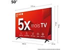 Smart TV 50" 4K UHD LCD LG 50UT8050PSA AI Processor Wi-Fi e Bluetooth 3 HDMI 2 USB