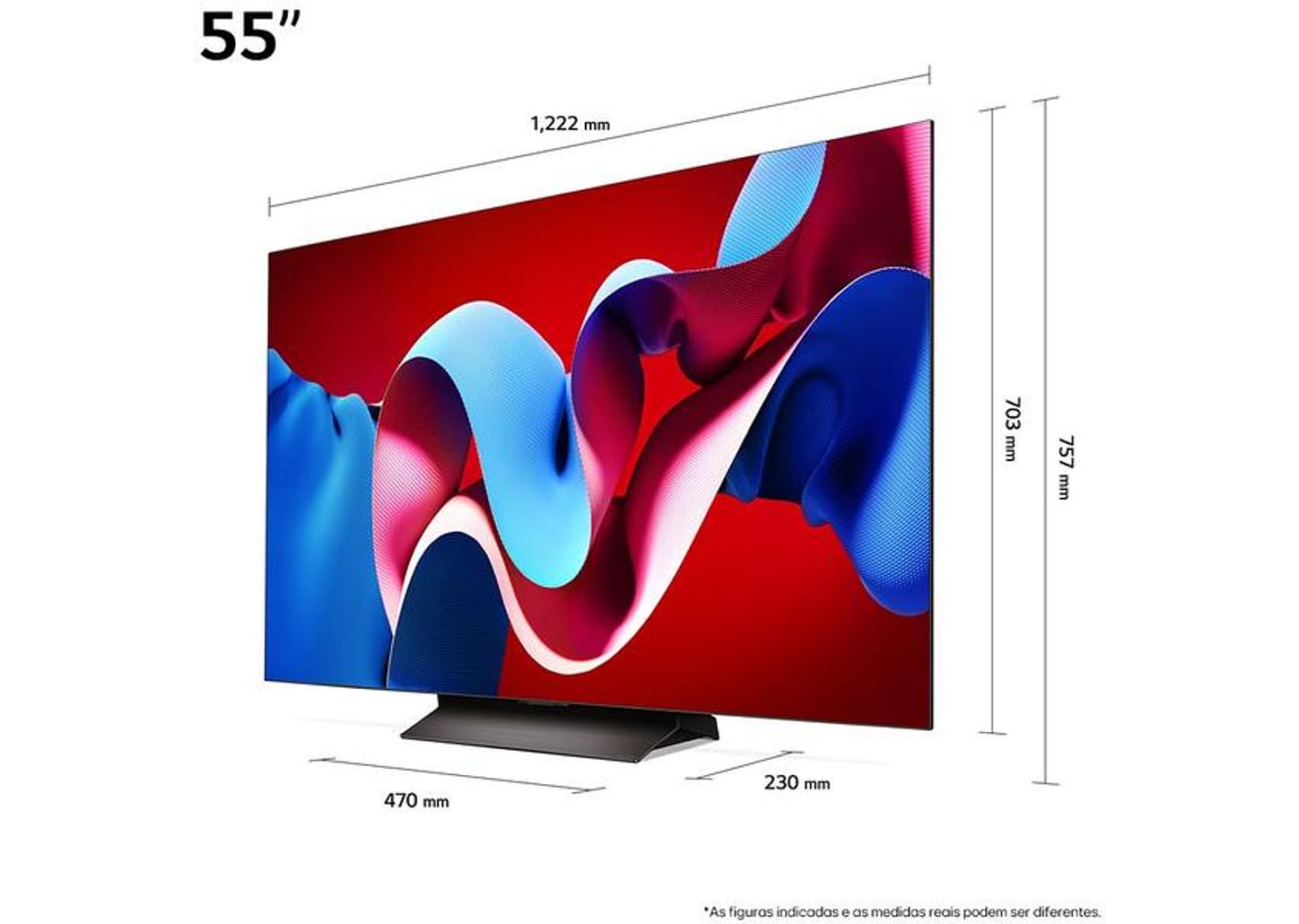 Smart TV 55" 4K UHD OLED LG OLED55C4PSA 120Hz AI Processor Wi-Fi e Bluetooth 4 HDMI 3 USB