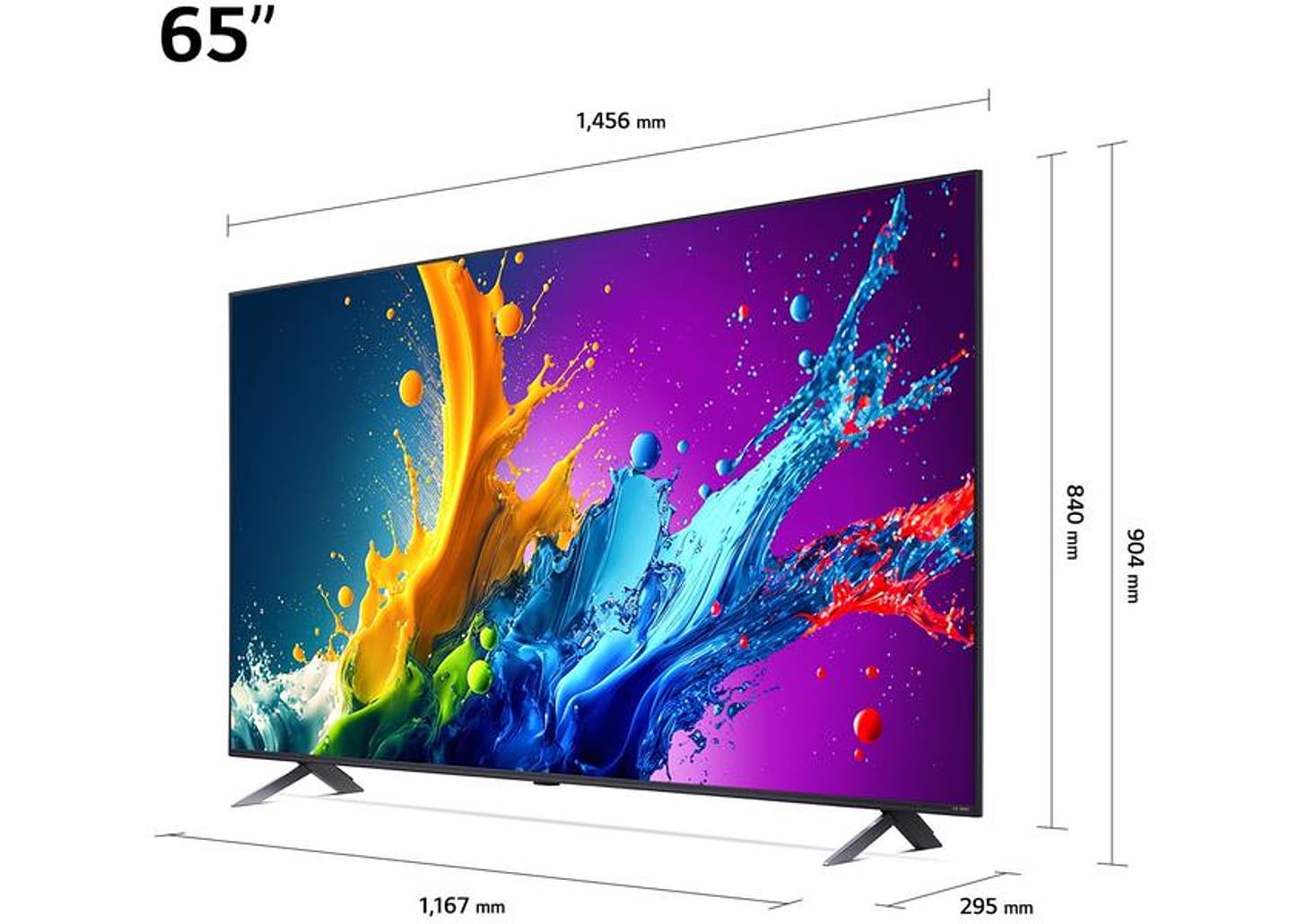 Smart TV 65" 4K UHD QNED LG Quantum Dot NanoCell 65QNED80TSA AI Processor Wi-Fi e Bluetooth 3 HDMI 2 USB
