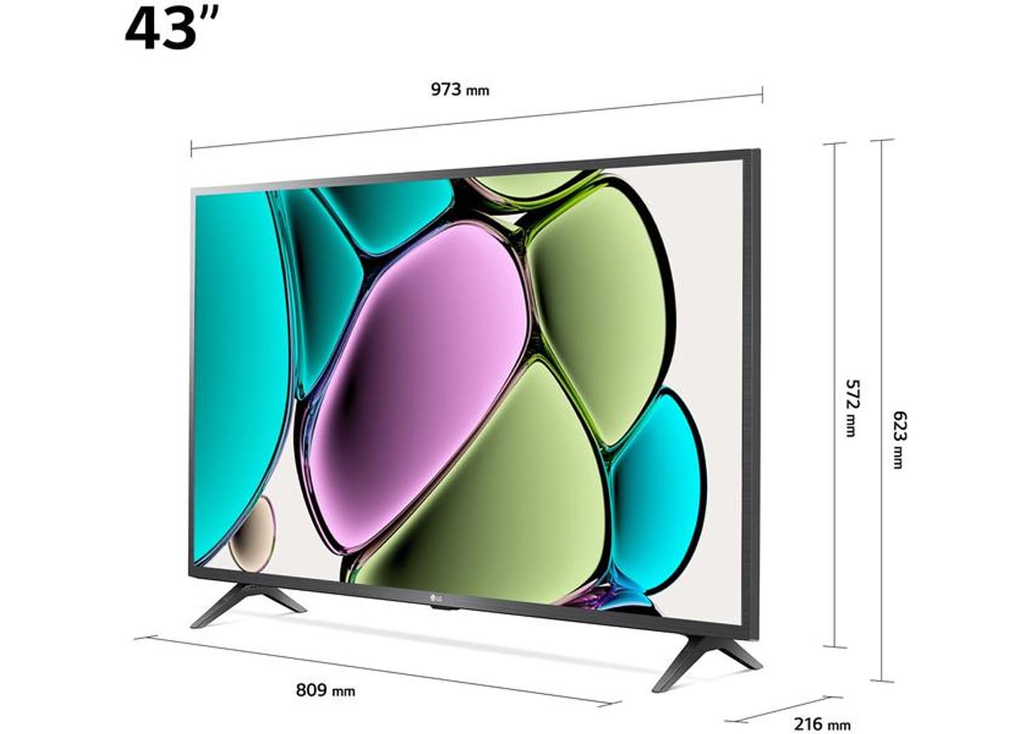 Smart TV 43" Full HD LCD LG 43LR6700PSA AI Processor Wi-Fi e Bluetooth 2 HDMI 1 USB