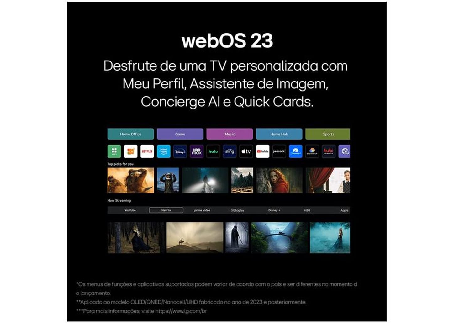 Smart TV 43" Full HD LCD LG 43LR6700PSA AI Processor Wi-Fi e Bluetooth 2 HDMI 1 USB