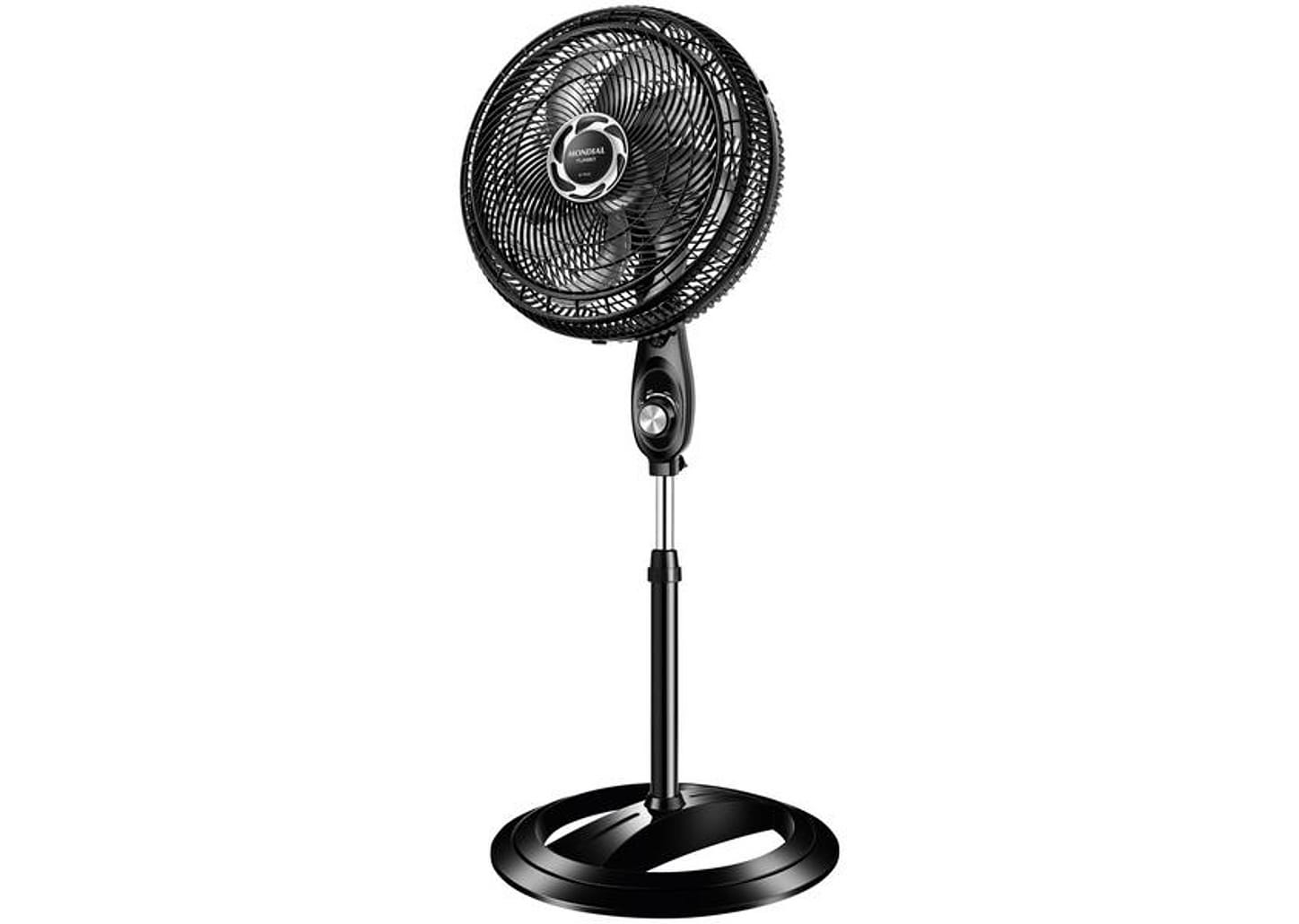 Ventilador de Coluna Mondial Turbo NVT-40C-8P-B 40cm 8 Pás 3 Velocidades Preto e Prata