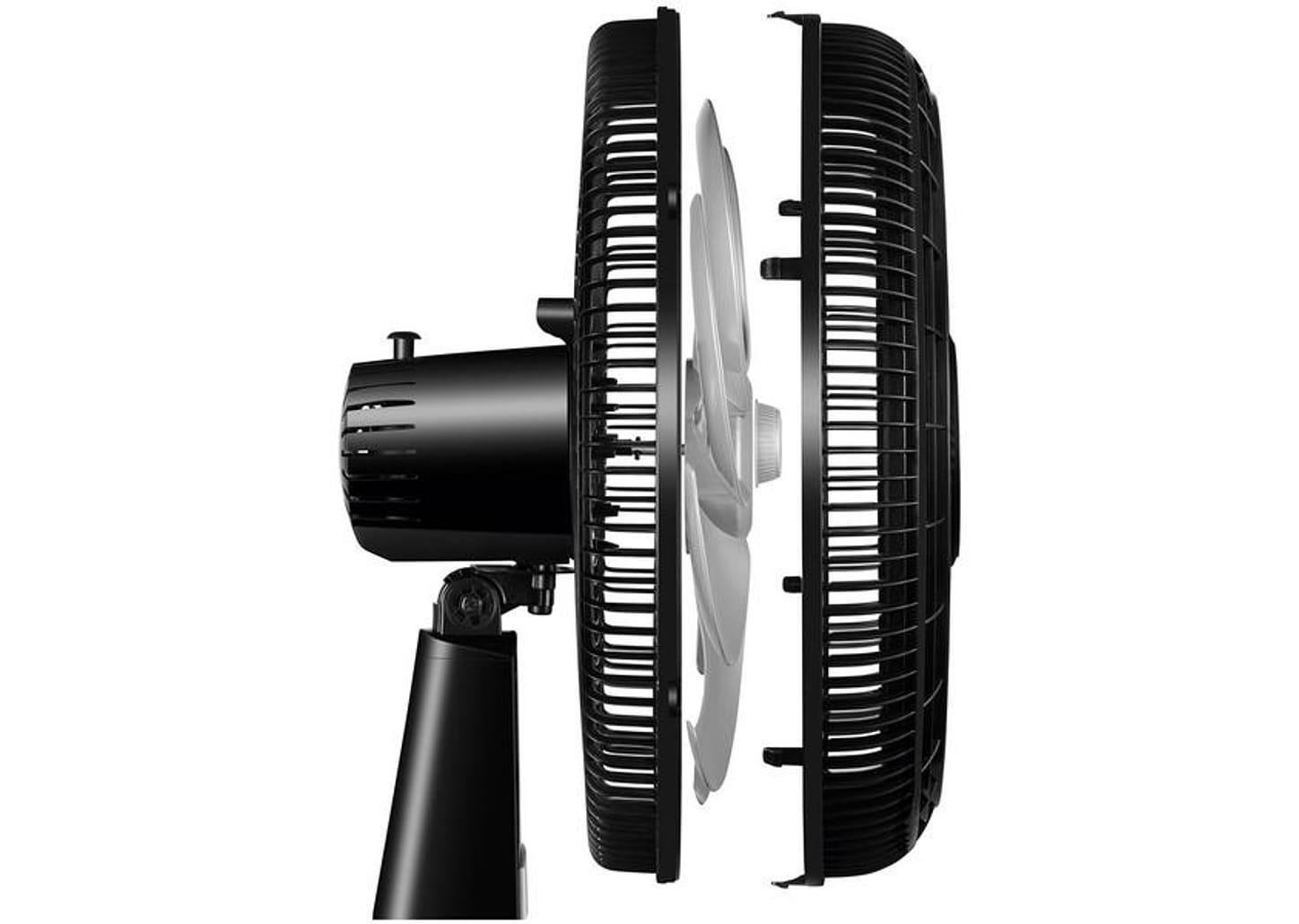 Ventilador de Coluna Mondial Turbo NVT-40C-8P-B 40cm 8 Pás 3 Velocidades Preto e Prata