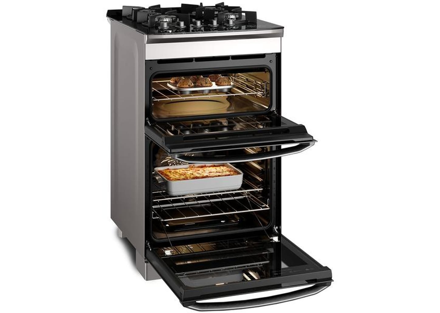 Fogão 4 Bocas Electrolux Cinza Duplo Forno Acendimento Superautomático Expert FE4AD
