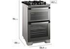 Fogão 4 Bocas Electrolux Cinza Duplo Forno Acendimento Superautomático Expert FE4AD