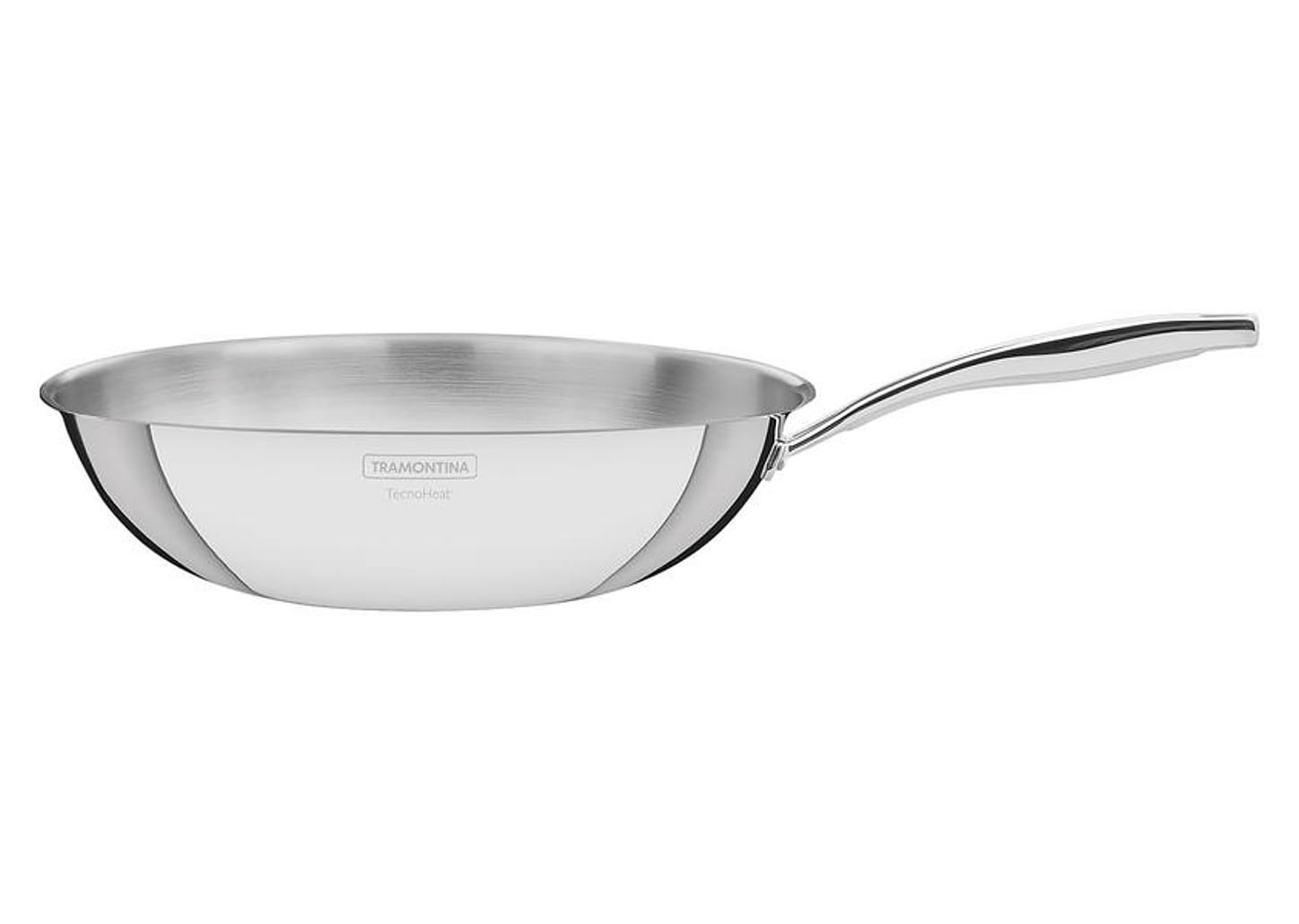 Panela Wok Tramontina Inox Fundo Triplo Grano 28cm