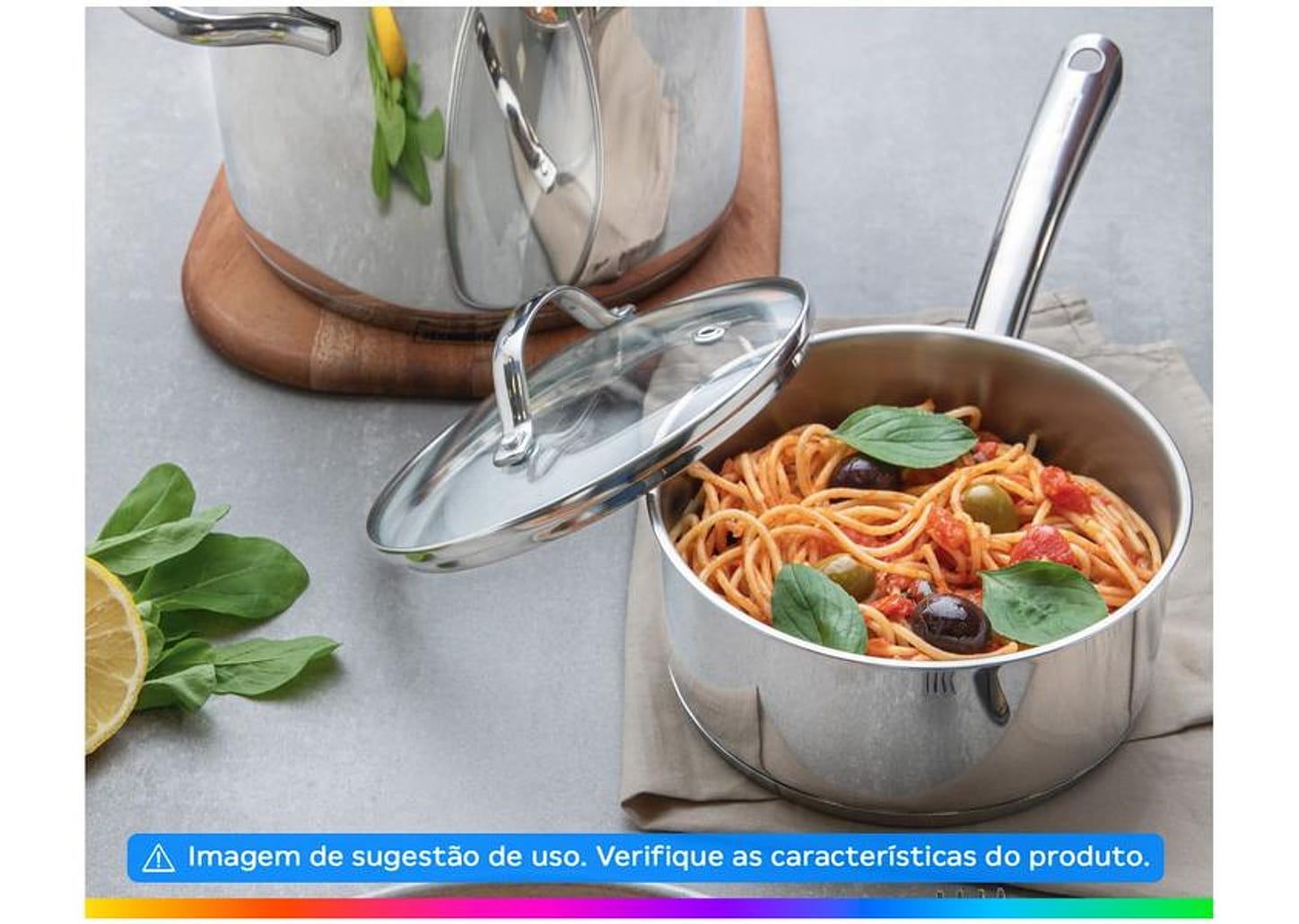 Panela Tramontina Inox 16cm 1,4L Una