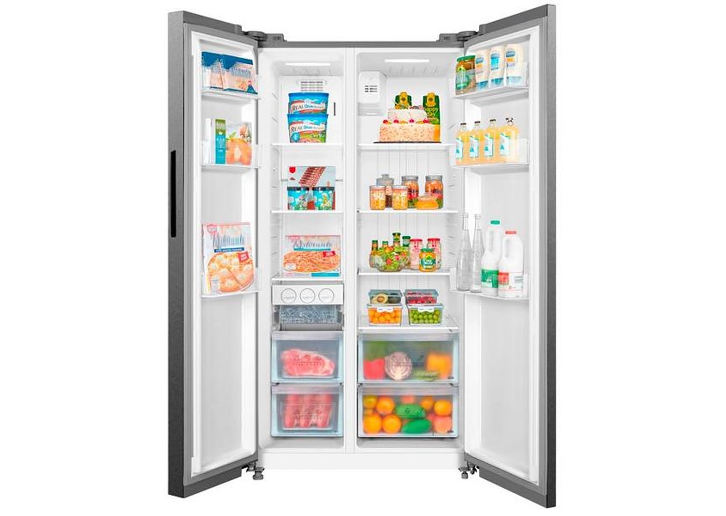 Geladeira/Refrigerador Midea Smart Degelo Automático Side by Side Cinza 511L MDRS710FGD46