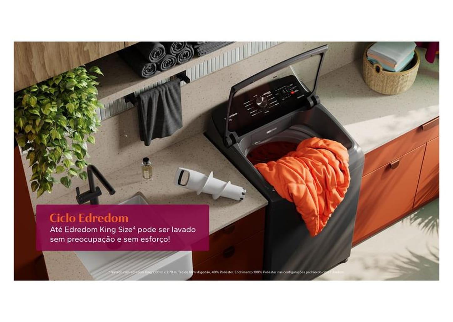 Lavadora de Roupas Automática Brastemp 16kg - Cesto Inox 12 Programas de Lavagem BWY16A9