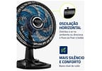 Ventilador de Mesa Mondial Super Turbo VTX-40-Crystal 40cm 8 Pás 3 Velocidades Preto