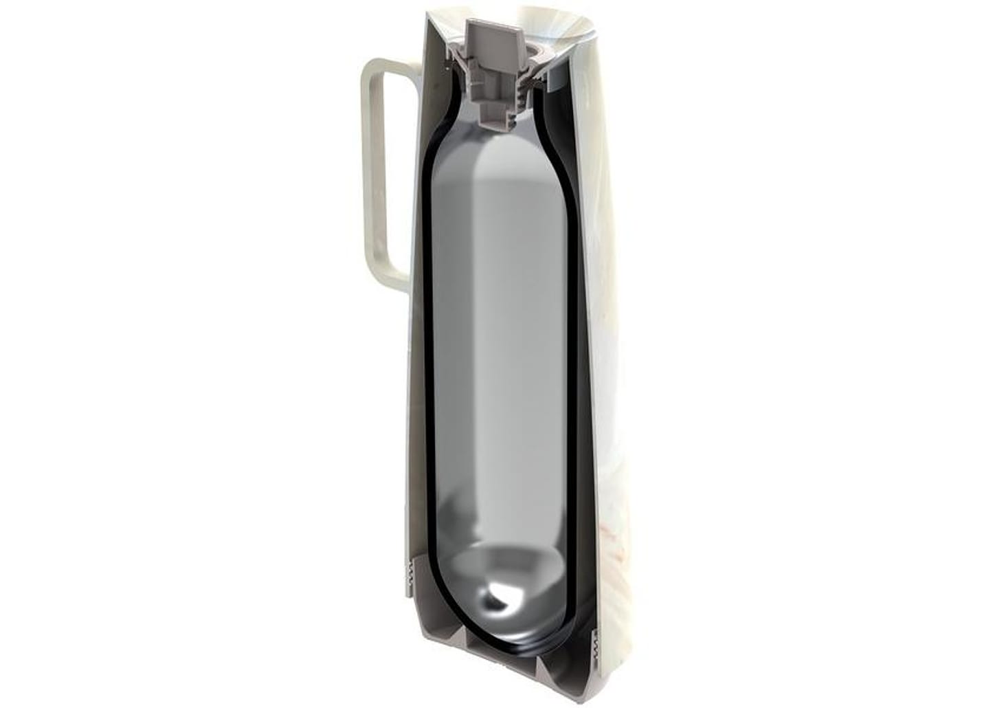 Bule de Chá e Café Térmico de Plástico Creme 1L Tramontina Exata