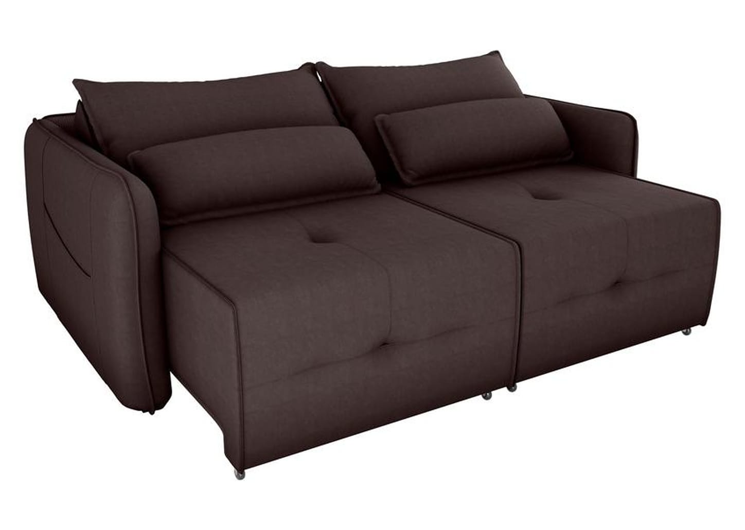 Sofá-cama 3 Lugares Casal Reclinável Veludo Matrix Celine