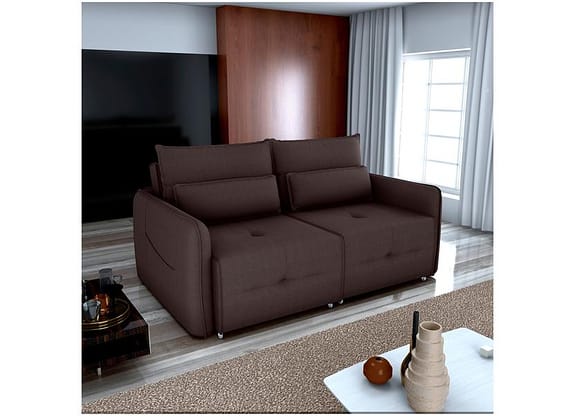 Sofá-cama 3 Lugares Casal Reclinável Veludo Matrix Celine