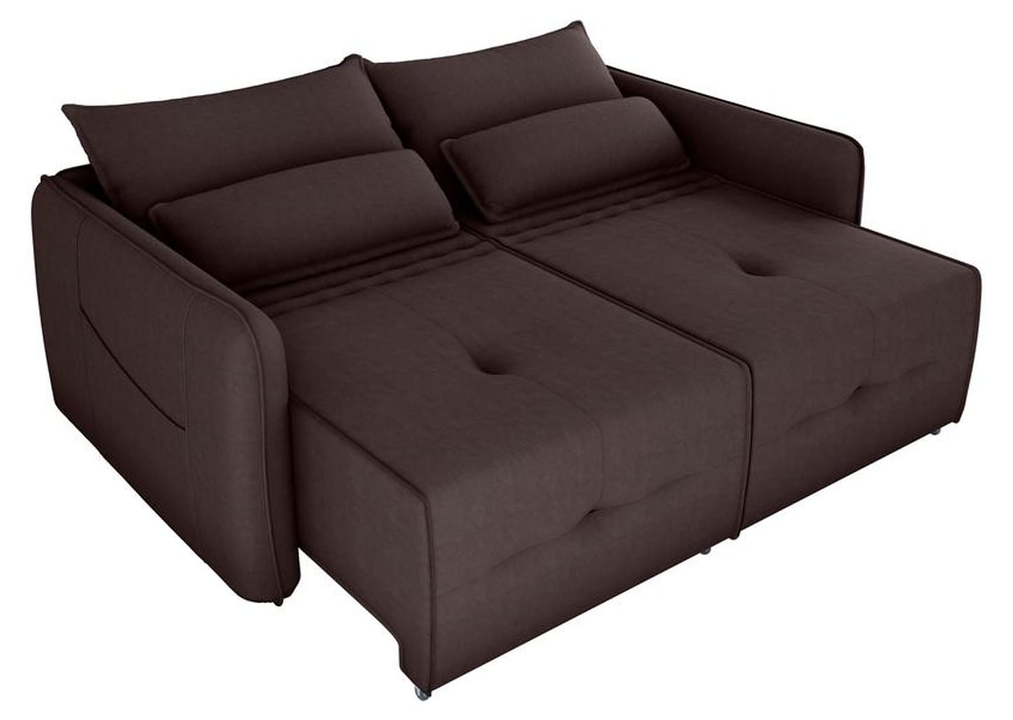 Sofá-cama 3 Lugares Casal Reclinável Veludo Matrix Celine