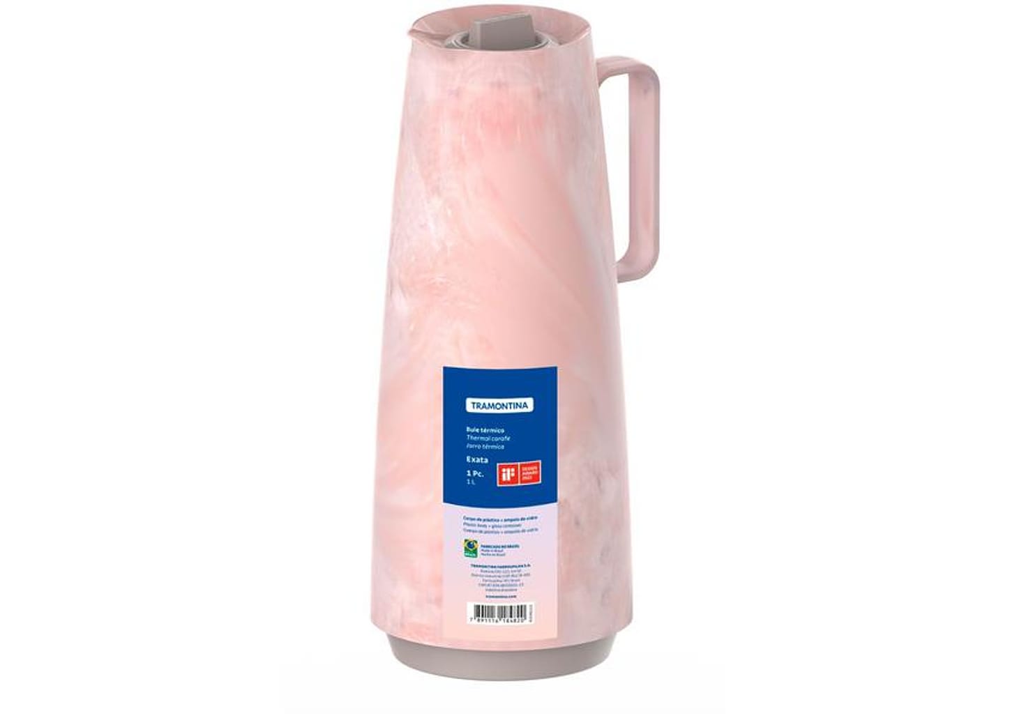 Bule de Chá e Café de Polipropileno Rosa 1L Tramontina Exata