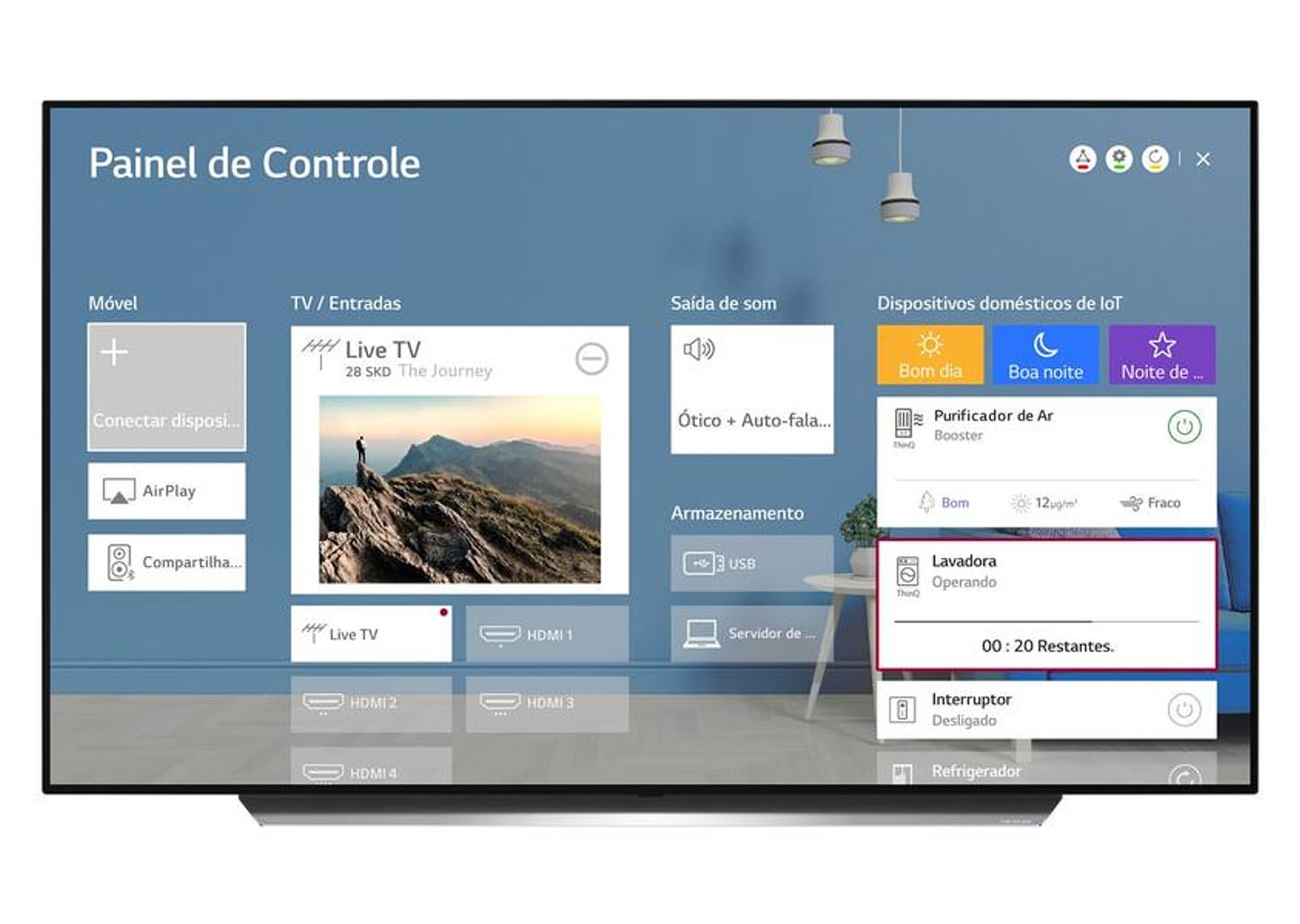 Smart TV 4K OLED IPS 65” LG OLED65CXPSA - Wi-Fi Bluetooth HDR Inteligência Artificial 4 HDMI