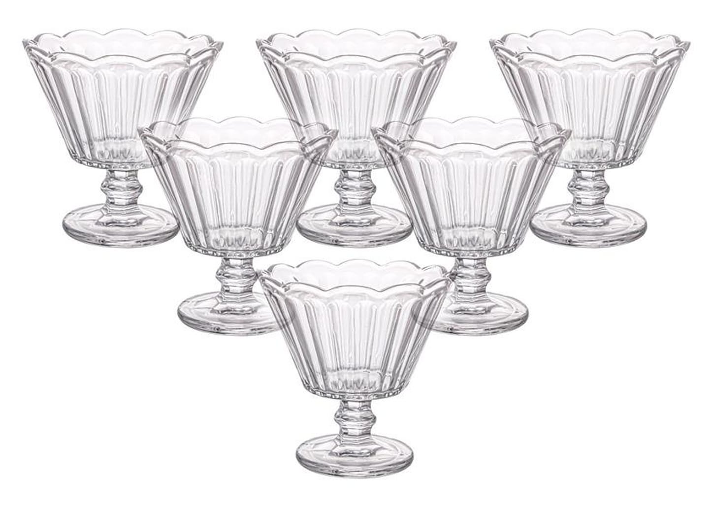 Jogo de Taças de Vidro para Sobremesa Transparente 150ml 6 Peças Haus Concept Lótus