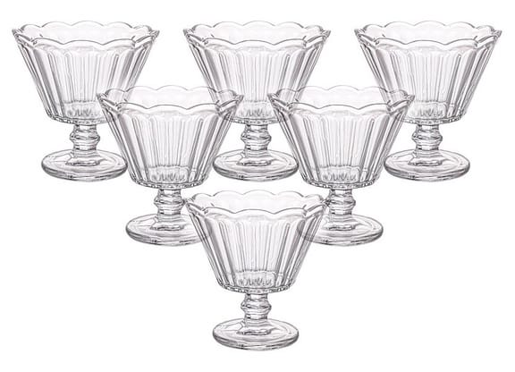 Jogo de Taças de Vidro para Sobremesa Transparente 150ml 6 Peças Haus Concept Lótus