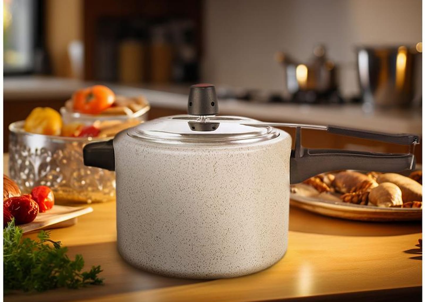 Panela de Pressão Brinox Antiaderente 4,5L Vanilla Ceramic Life Vapt