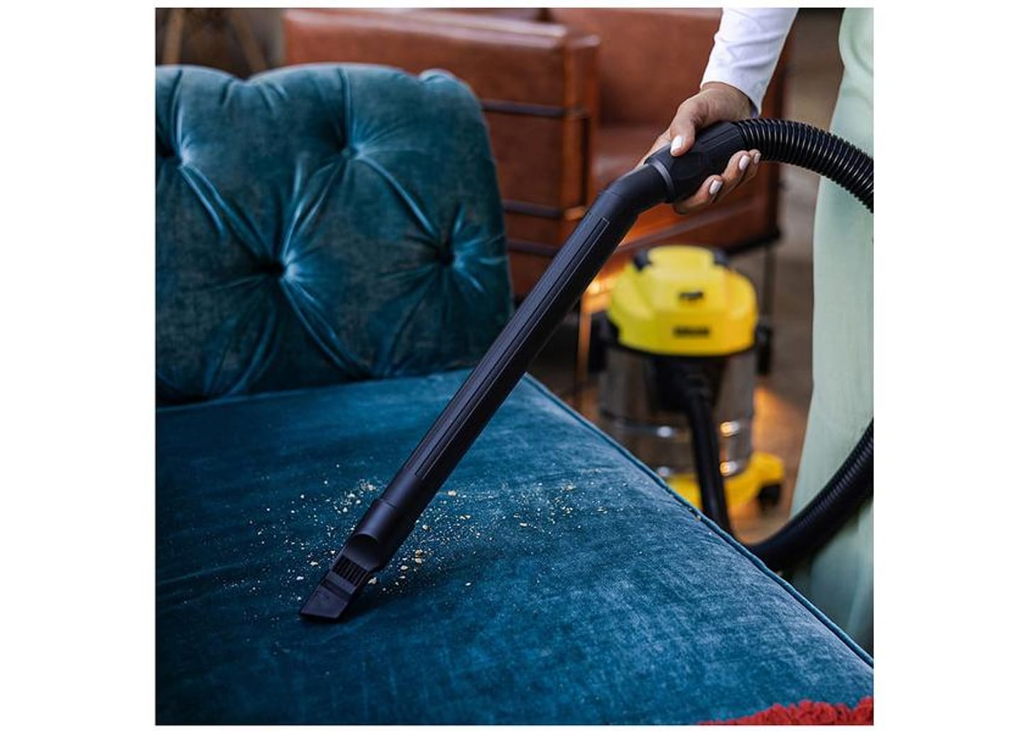 Aspirador de Pó e Água 3 em 1 Kärcher com Filtro HEPA 1700W WDL 1S Amarelo