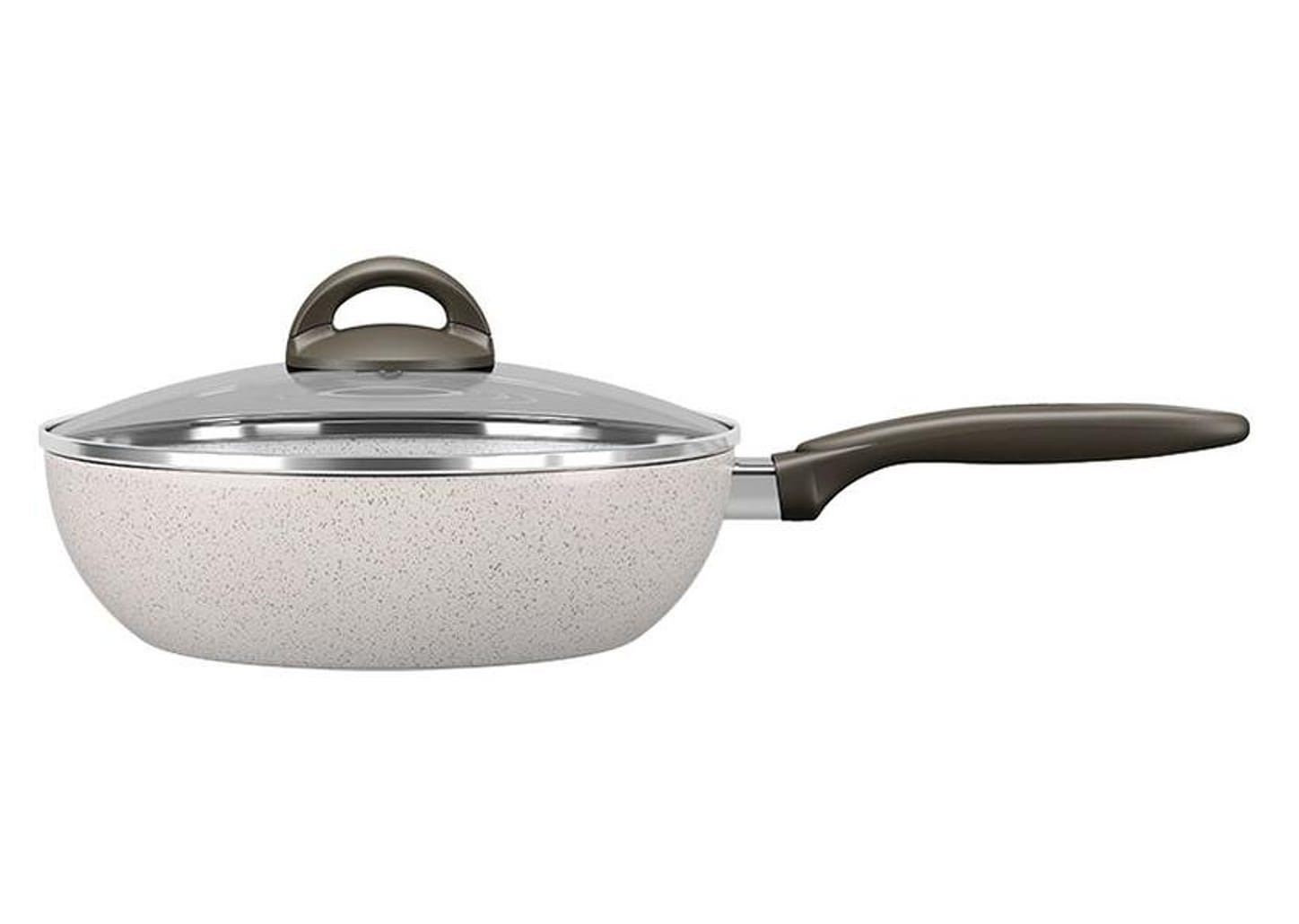 Panela Wok Antiaderente Brinox de Alumínio - Suprema Vanilla 24cm
