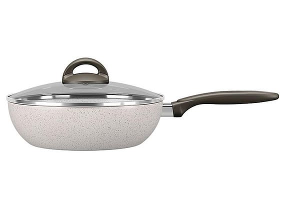 Panela Wok Antiaderente Brinox de Alumínio - Suprema Vanilla 24cm