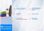 Ferro de Passar Roupa a Vapor Mondial F-53 Preto e Azul