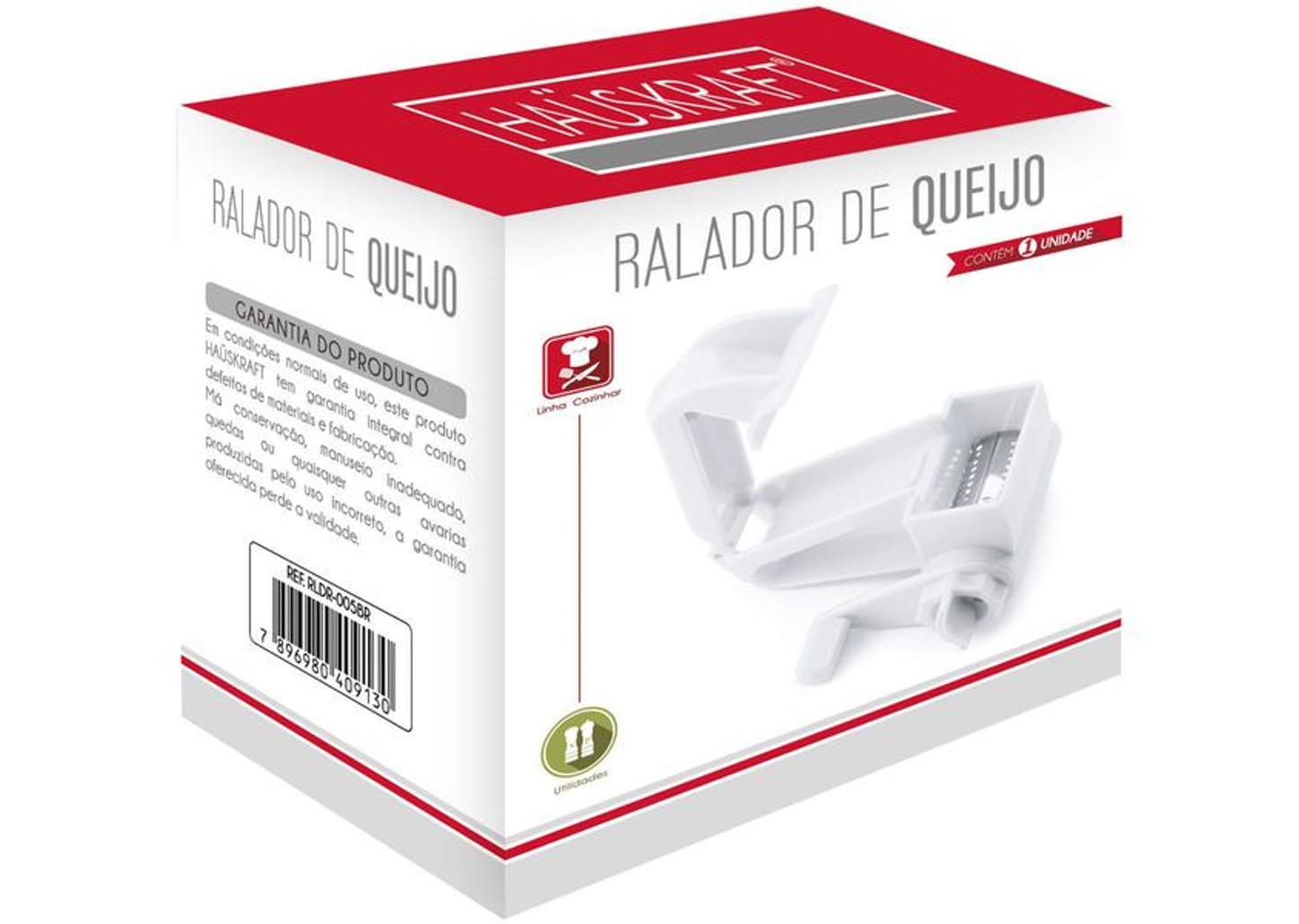 Ralador para Queijo Inox Hauskraft 1 Face - RLDR-005BR