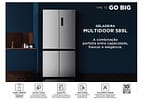 Geladeira/Refrigerador TCL Frost Free Inox French Door 589L Multidoor C589CDN1